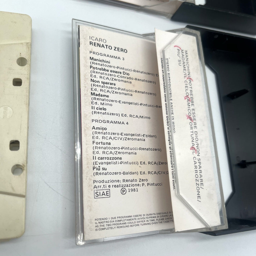 Renato Zero Icaro Musicassetta Doppia MC Zerolandia RCA 1981 Italiana Testata