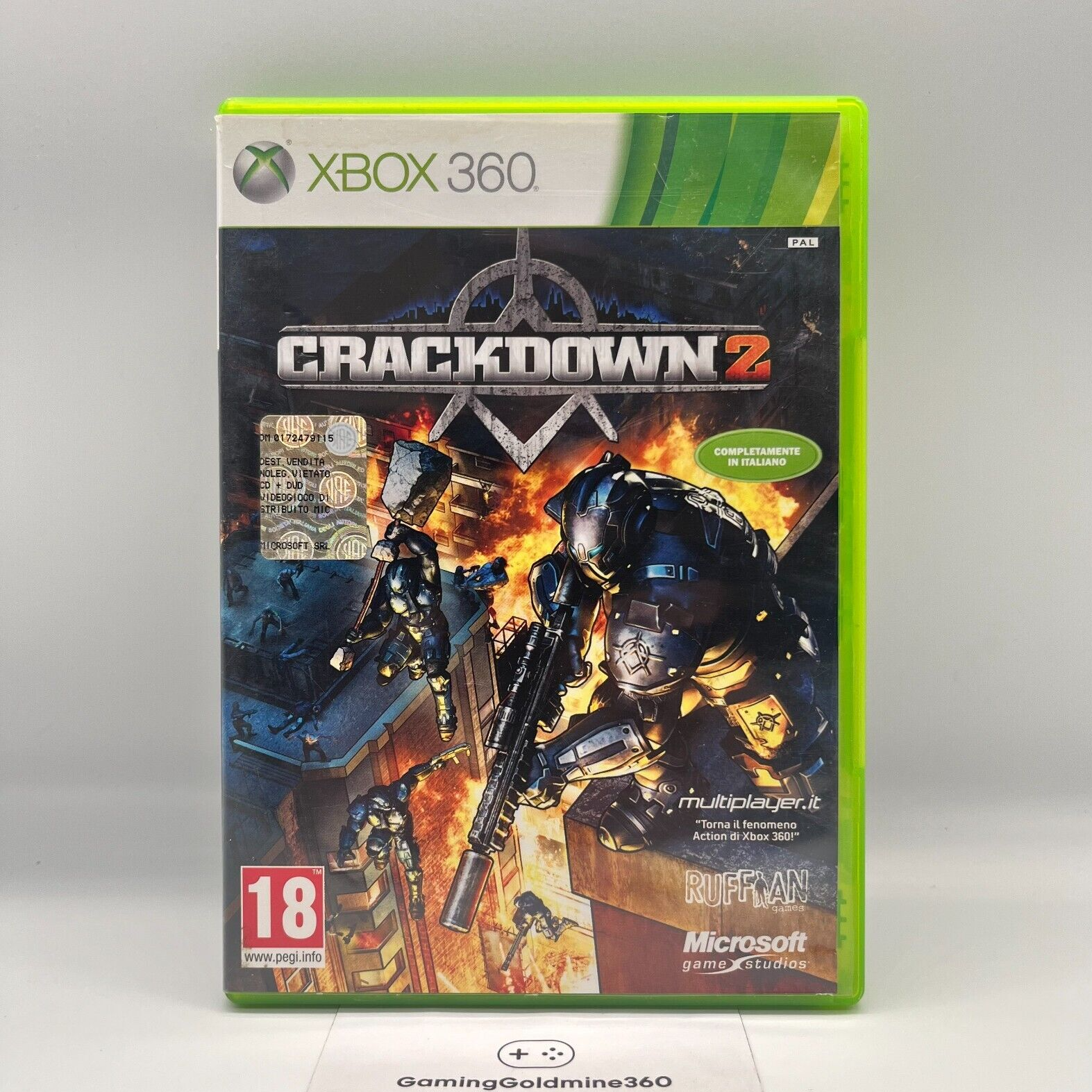 CrackDown 2 Xbox 360 Italiano Completo con Manuale e Poster PAL Microsoft OTTIMO