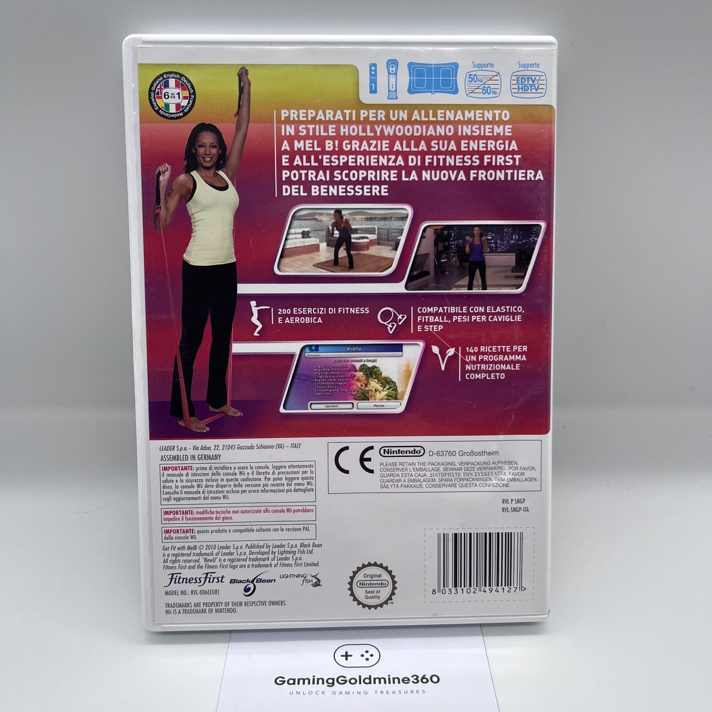 Get Fit with Mel B Nintendo Wii Italiano PAL Completo con Manuale COME NUOVO