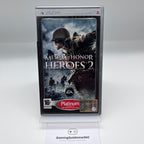MEDAL OF HONOR HEROES 2 Platinum PSP PAL Italiano COMPLETO con Manuale EA Sony