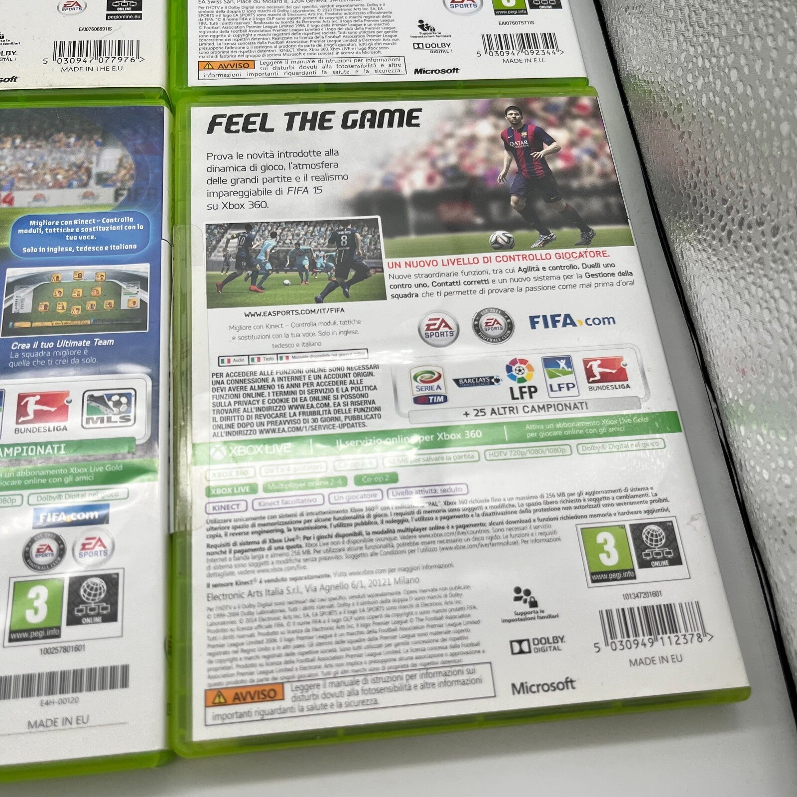 FIFA 08+09+10+11+12+13+14+15 Xbox 360 Collection Bundle 8 GIOCHI PAL OTTIMI