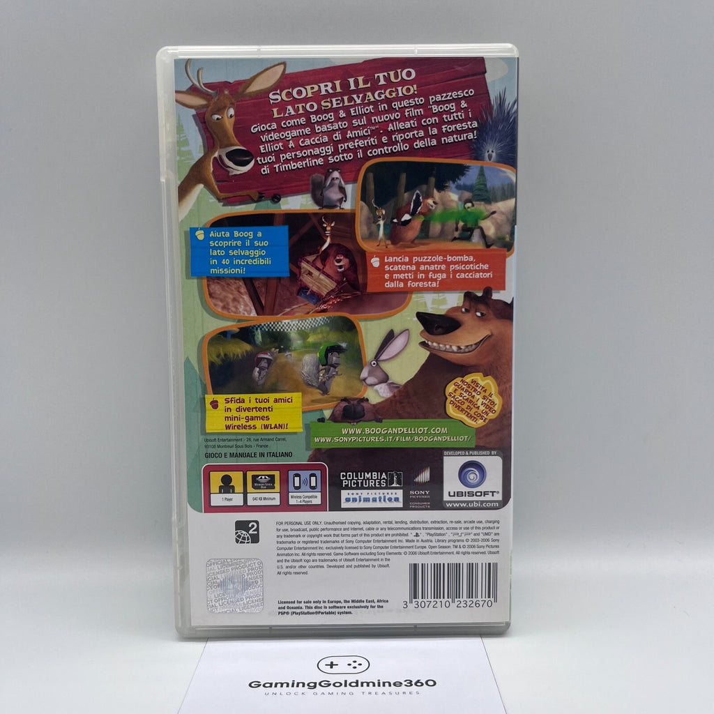 BOOG & ELLIOT A Caccia di Amici Open Season PSP Italiano Completo Ubisoft Sony