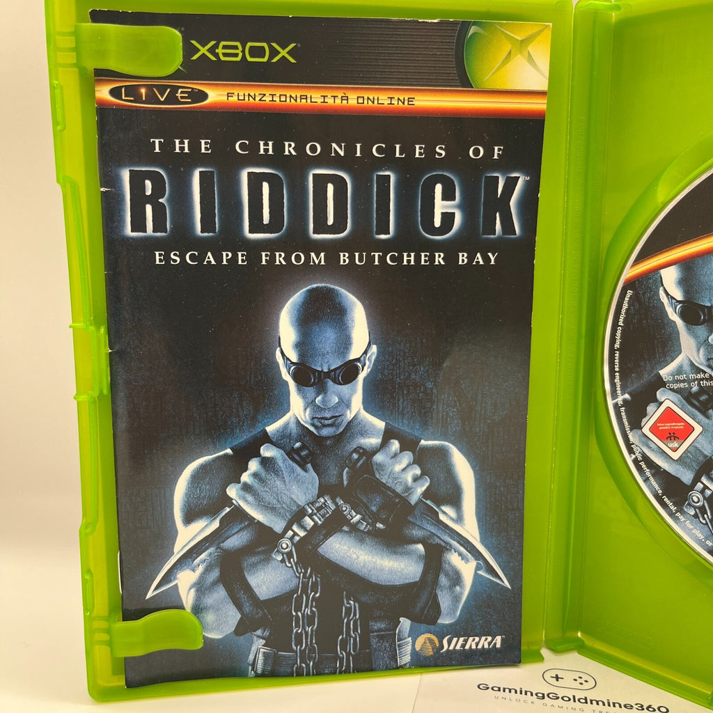 The Chronicles of Riddick: Escape from Butcher Bay XBOX Italiano Completo Sierra