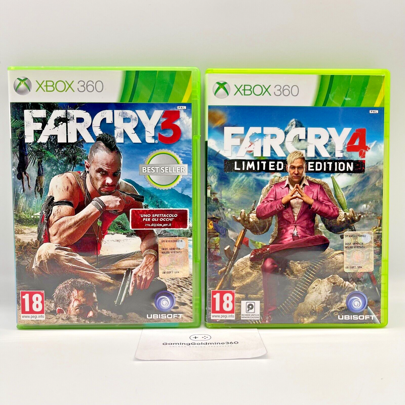FarCry 3 + Far Cry 4 Xbox 360 Italiano Completi con Manuale Ubisoft Microsoft