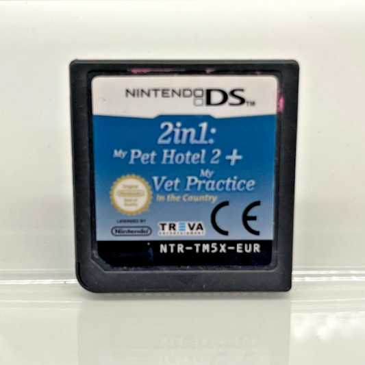 2 in 1: My Pet Hotel 2 + My Vet Practice Nintendo DS 🇪🇺 PAL Gioco Originale