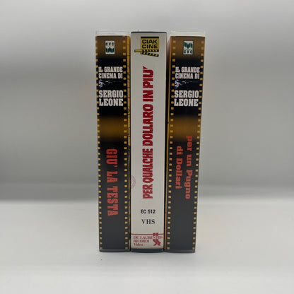 🎬 3x VHS Sergio Leone Western CLINT EASTWOOD Dollaro CVC