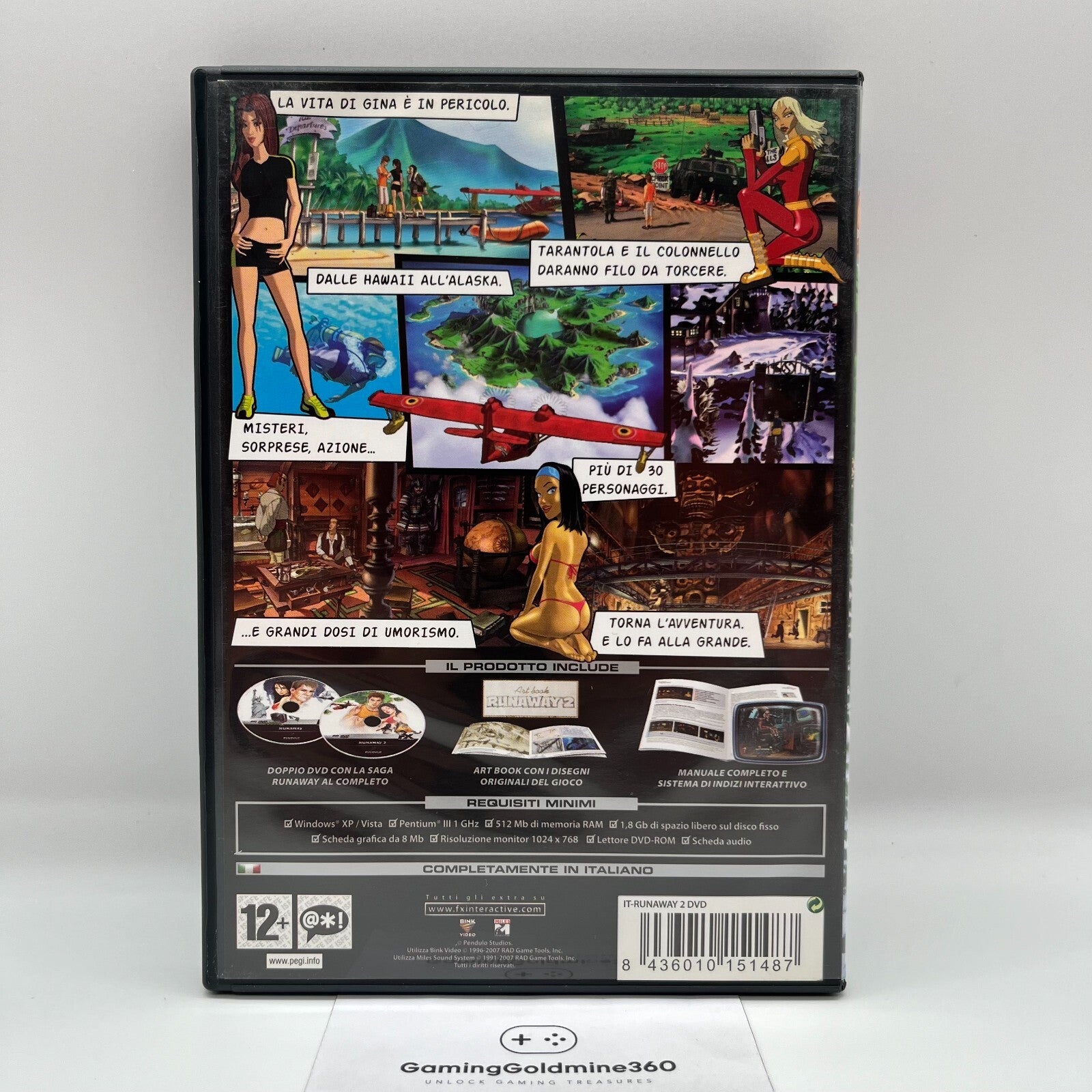 RunAway 2 PC DVD-Rom Italiano Gioco Computer FX Interactive OTTIME CONDIZIONI