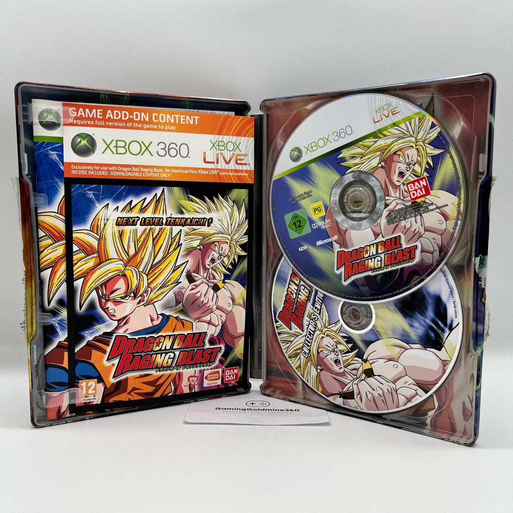 Dragon Ball Z Raging Blast Limited Edition STEELBOOK Xbox 360 PAL Completo OTTIM