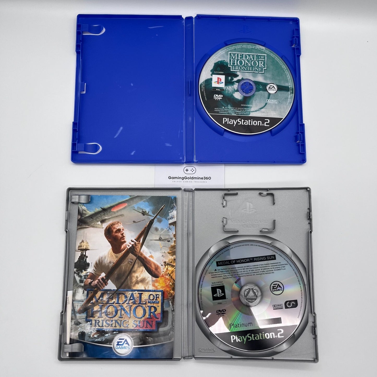 Bundle MEDAL OF HONOR Rising Sun + FrontLine PS2 Italiano PAL Sony PlayStation 2
