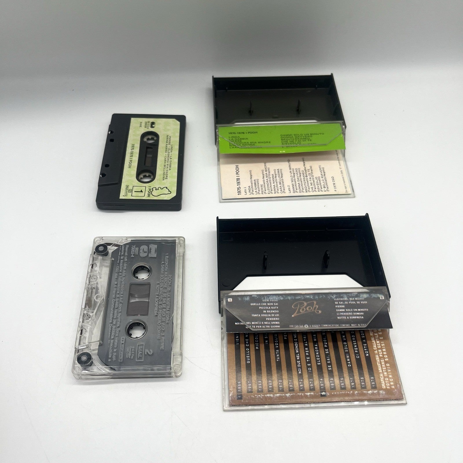 Pooh Lotto 2 Musicassette MC 1975-1978 e 25 La Nostra Storia CGD Italiana