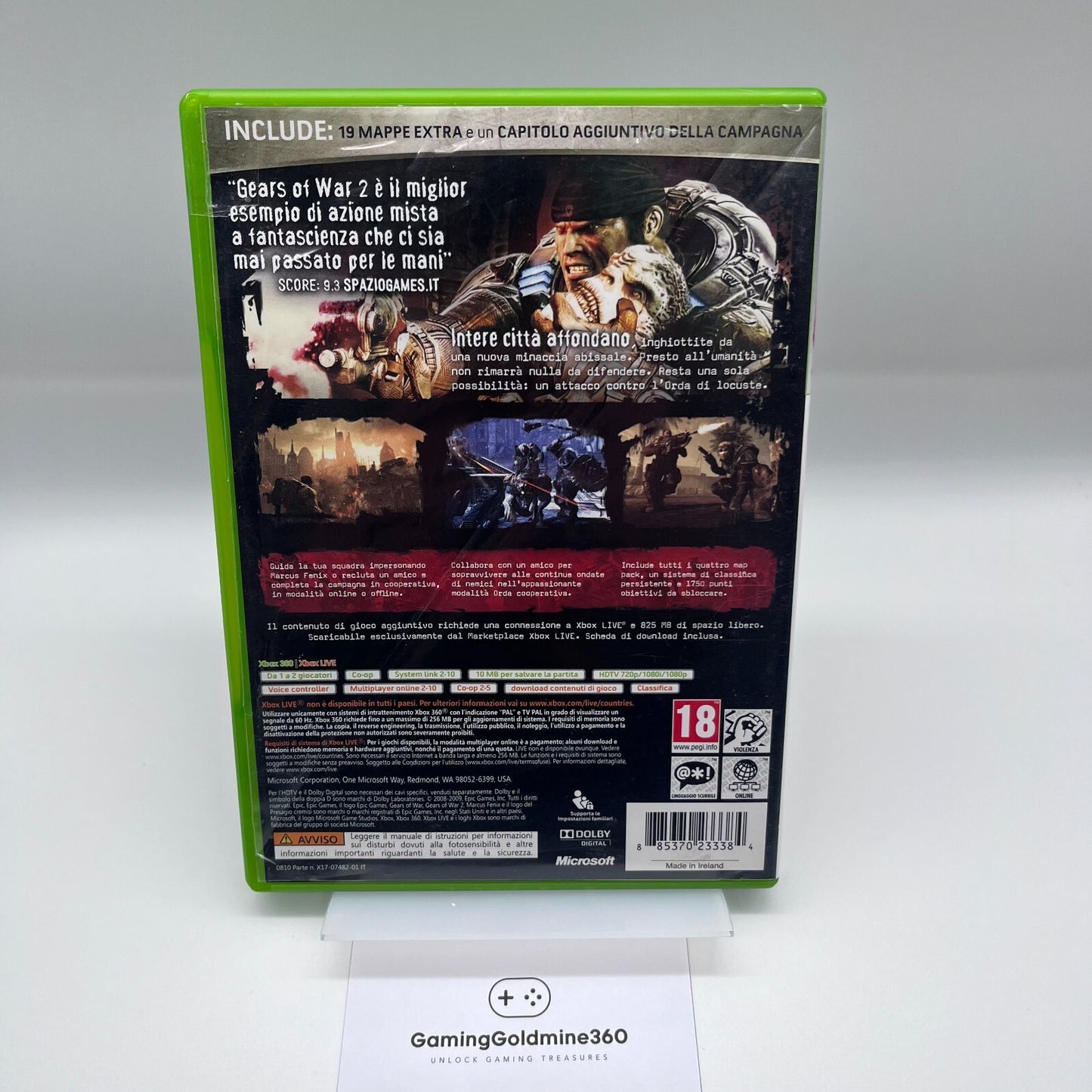 Gears of War 2 CLASSICS XBOX 360 PAL Italiano COMPLETO con Manuale OTTIME CONDIZ
