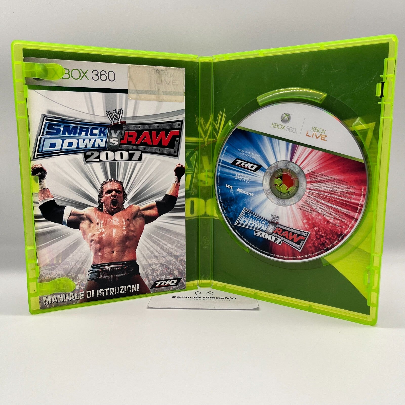 WWE Smackdown vs Raw 2007 + 2008 (cover reprint) Xbox 360 Italiano Completi PAL