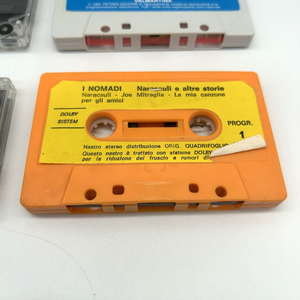 Lotto 6 Musicassette Anni 80 90 MC Mango Nomadi Ruggeri Compilation Italiane