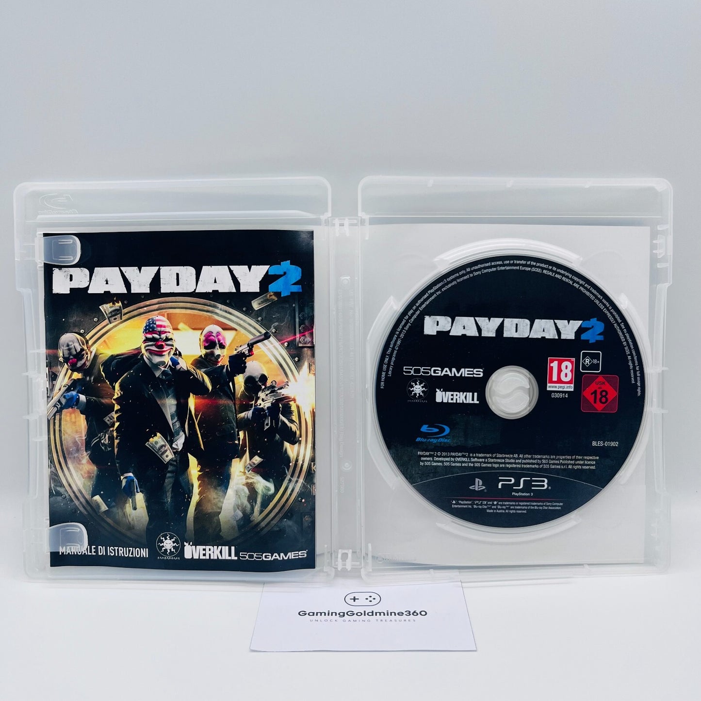PAYDAY 2 PS3 Italiano PAL Completo con Manuale Sony PlayStation 3 COME NUOVO