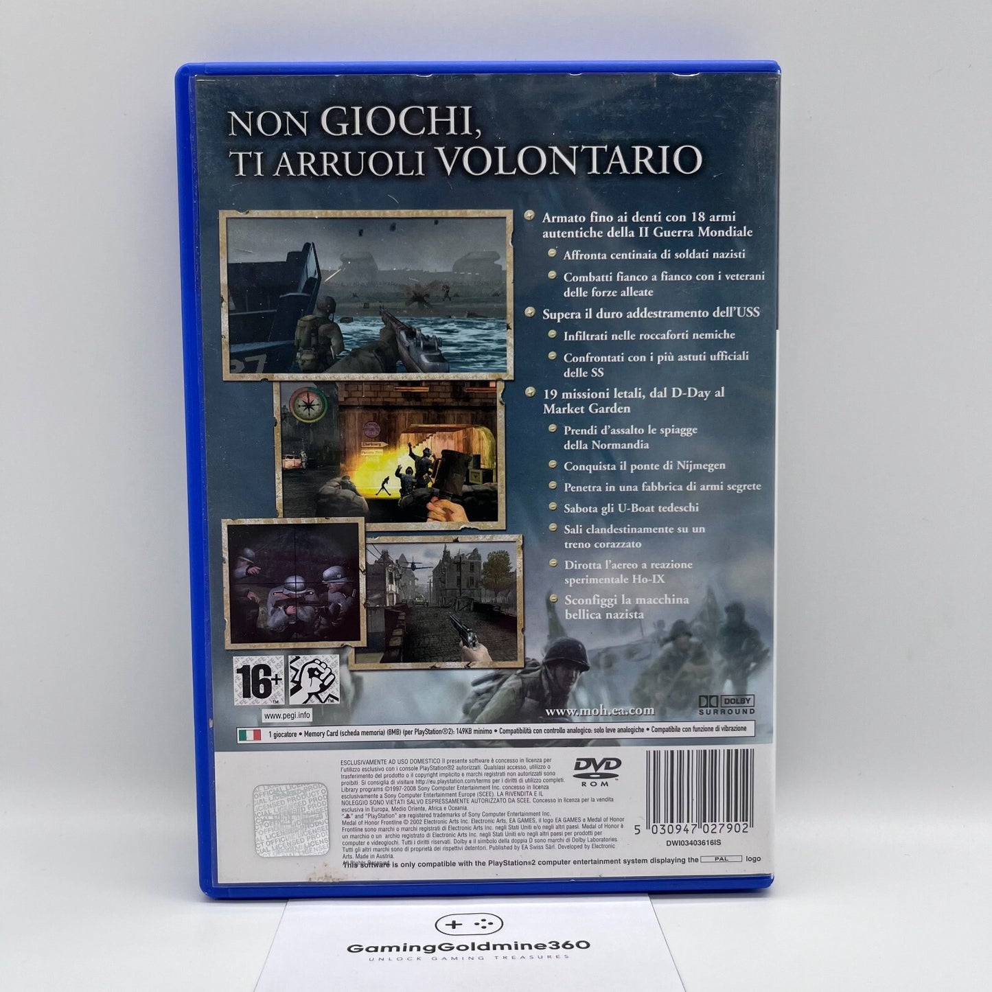 Bundle MEDAL OF HONOR Rising Sun + FrontLine PS2 Italiano PAL Sony PlayStation 2