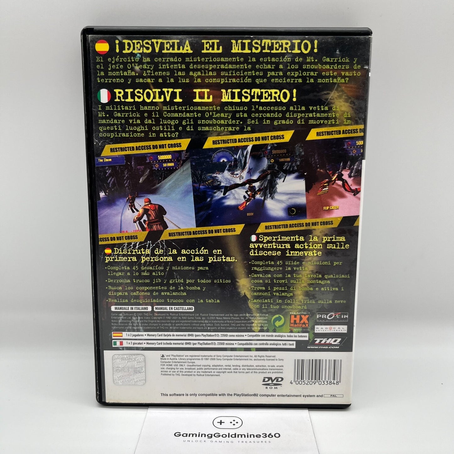 Dark Summit PS2 Italiano Completo con Manuale THQ Sony PlayStation 2 PAL Ottimo