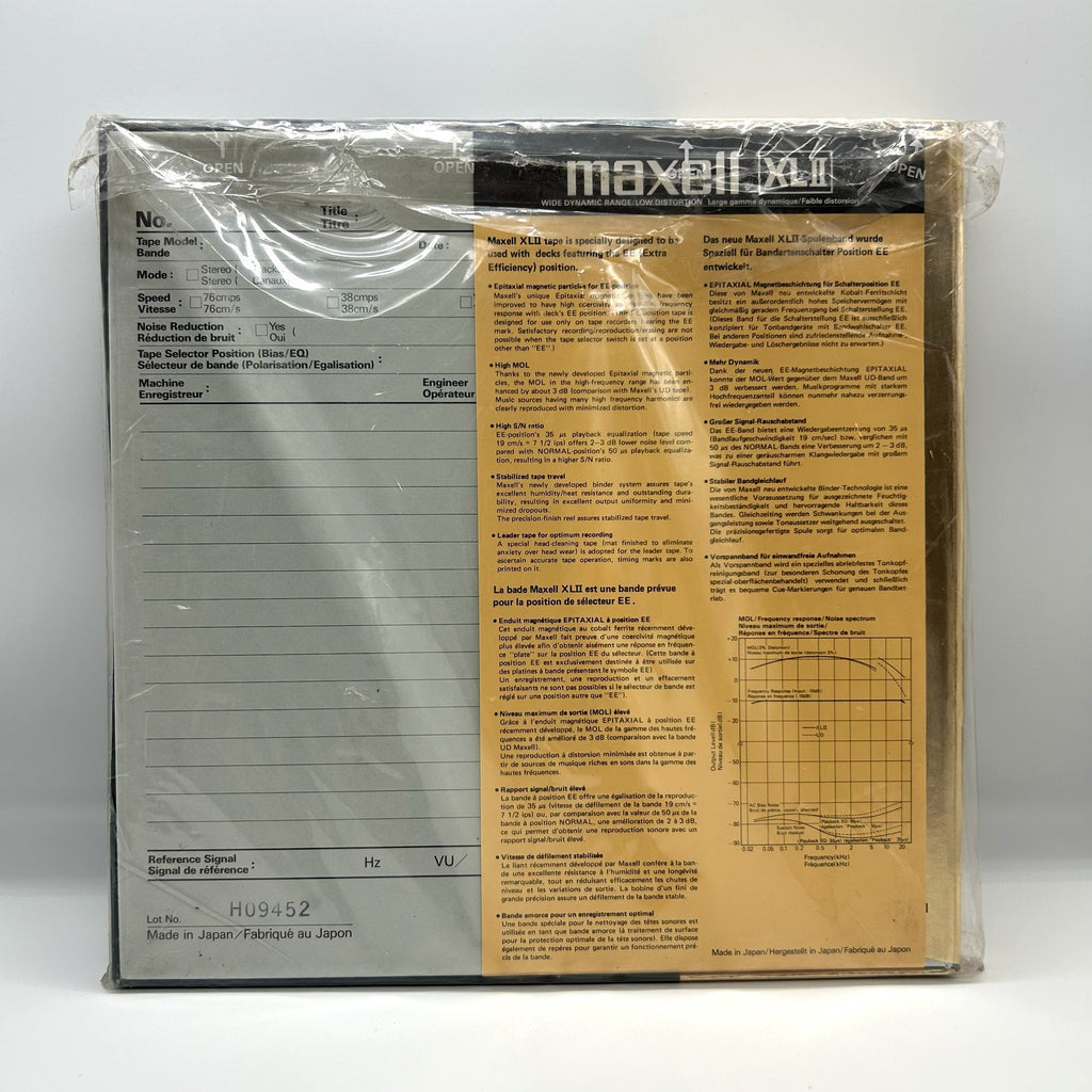 Maxell XLII 35-180 EE – bobina 26,5 cm (10,5″) sigillata, scatola oro 1986 (Nuovo)