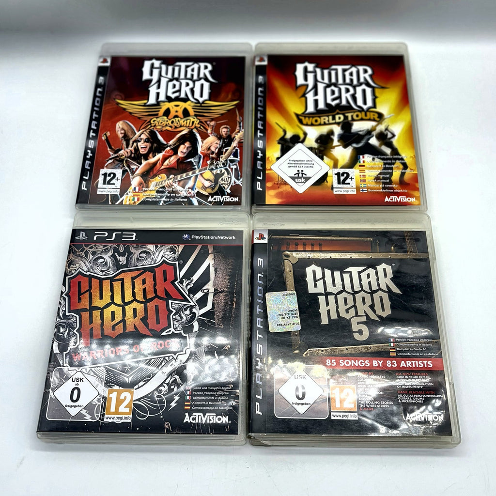 Guitar Hero PS3 Lotto 4 Giochi Aerosmith World Tour 5 Warriors of Rock PAL