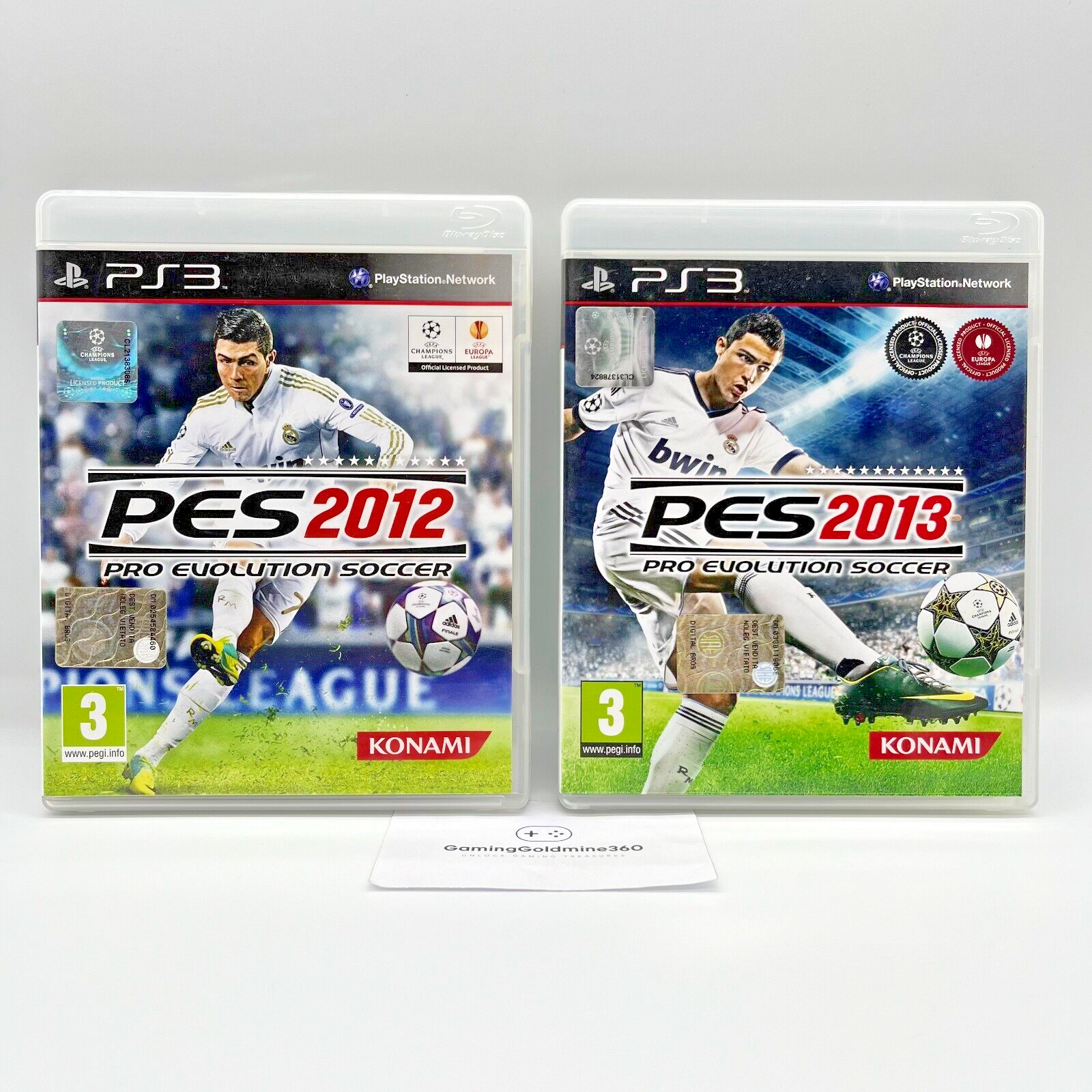 PES 2012 + 2013 PS3 Completi con Manuali PAL Pro Evolution Soccer PlayStation 3