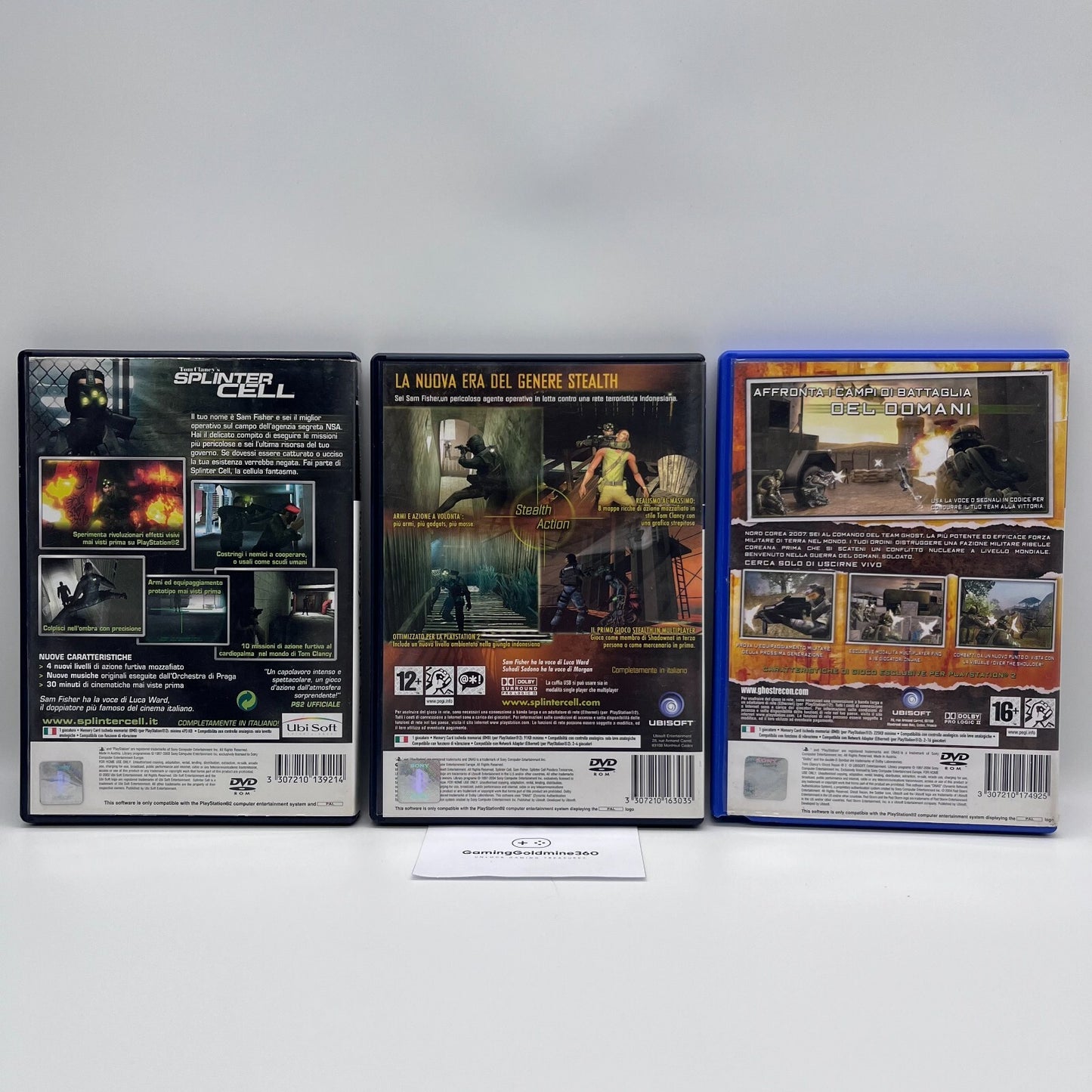 Tom Clancy's: Splinter Cell, Pandora Tomorrow, Ghost Recon 2 PS2 PAL ITA Ubisoft
