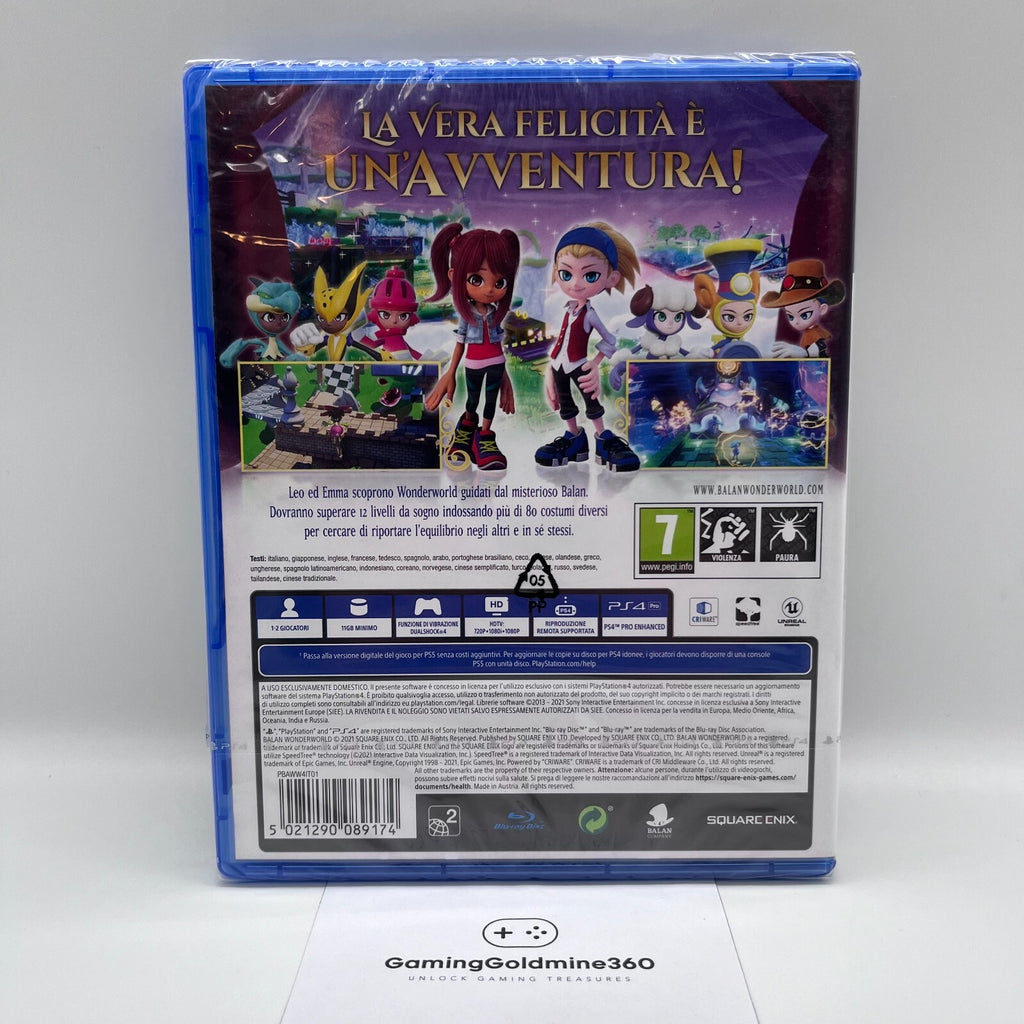 Balan Wonderworld PS4 Italiano NUOVO SIGILLATO Square Enix Sony PlayStation 4