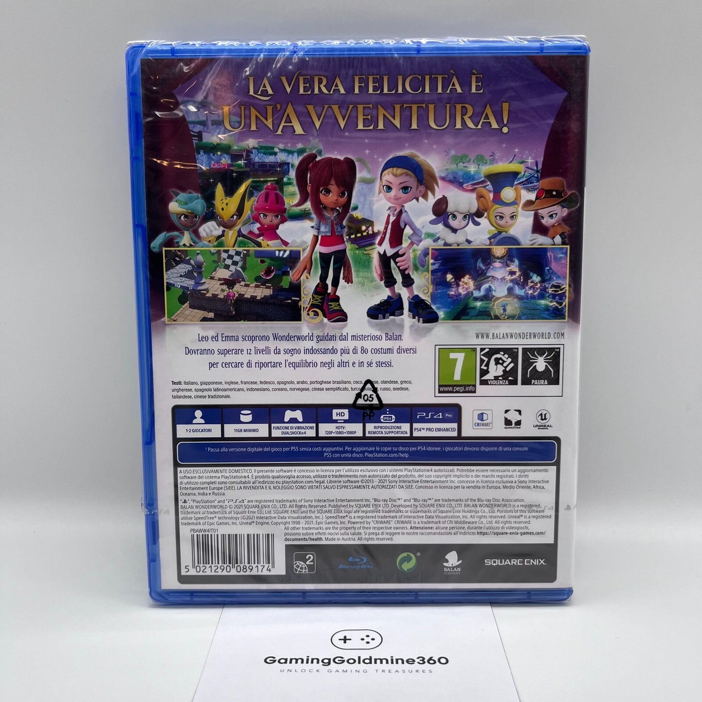 Balan Wonderworld PS4 Italiano NUOVO SIGILLATO Square Enix Sony PlayStation 4