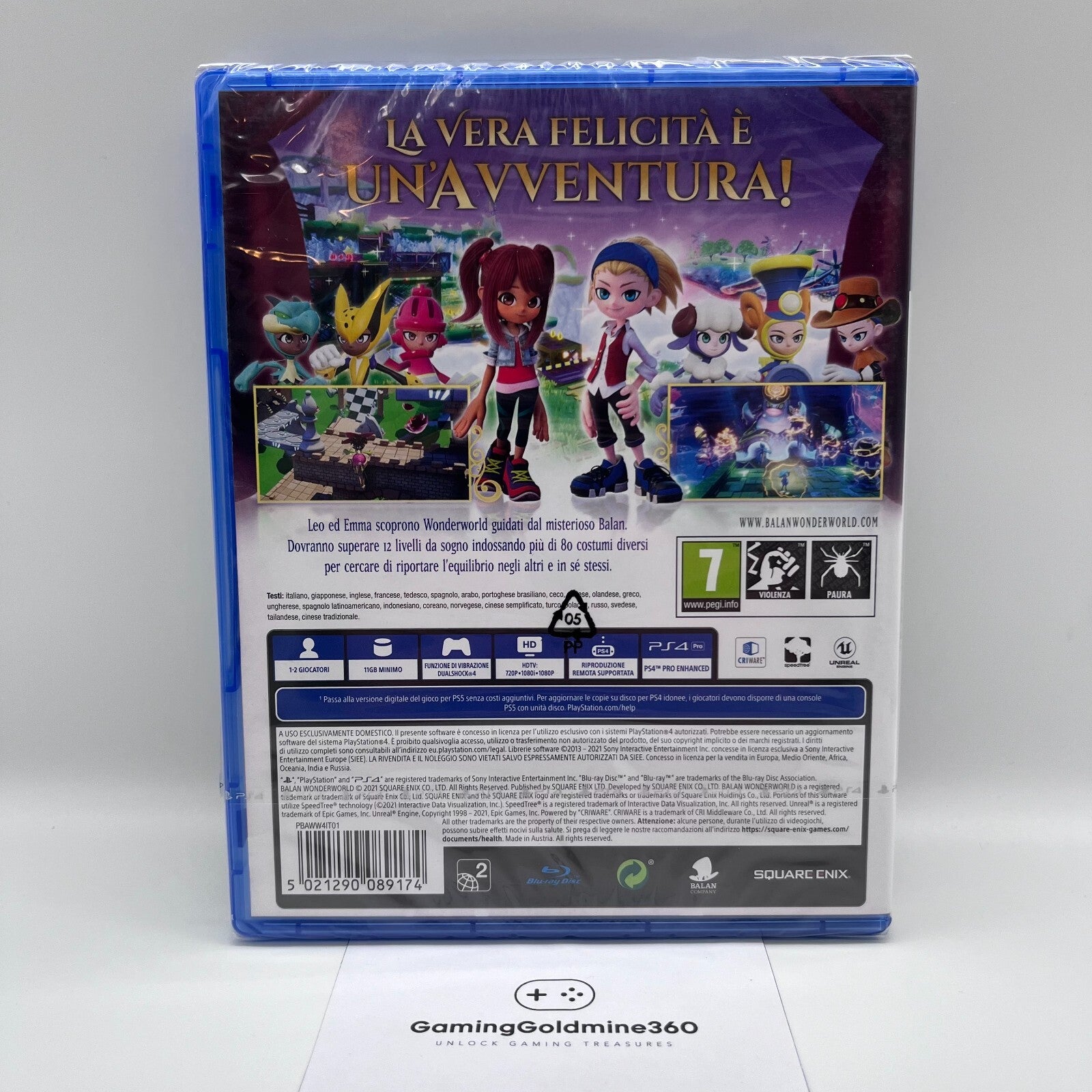 Balan Wonderworld PS4 Italiano NUOVO SIGILLATO Square Enix Sony PlayStation 4