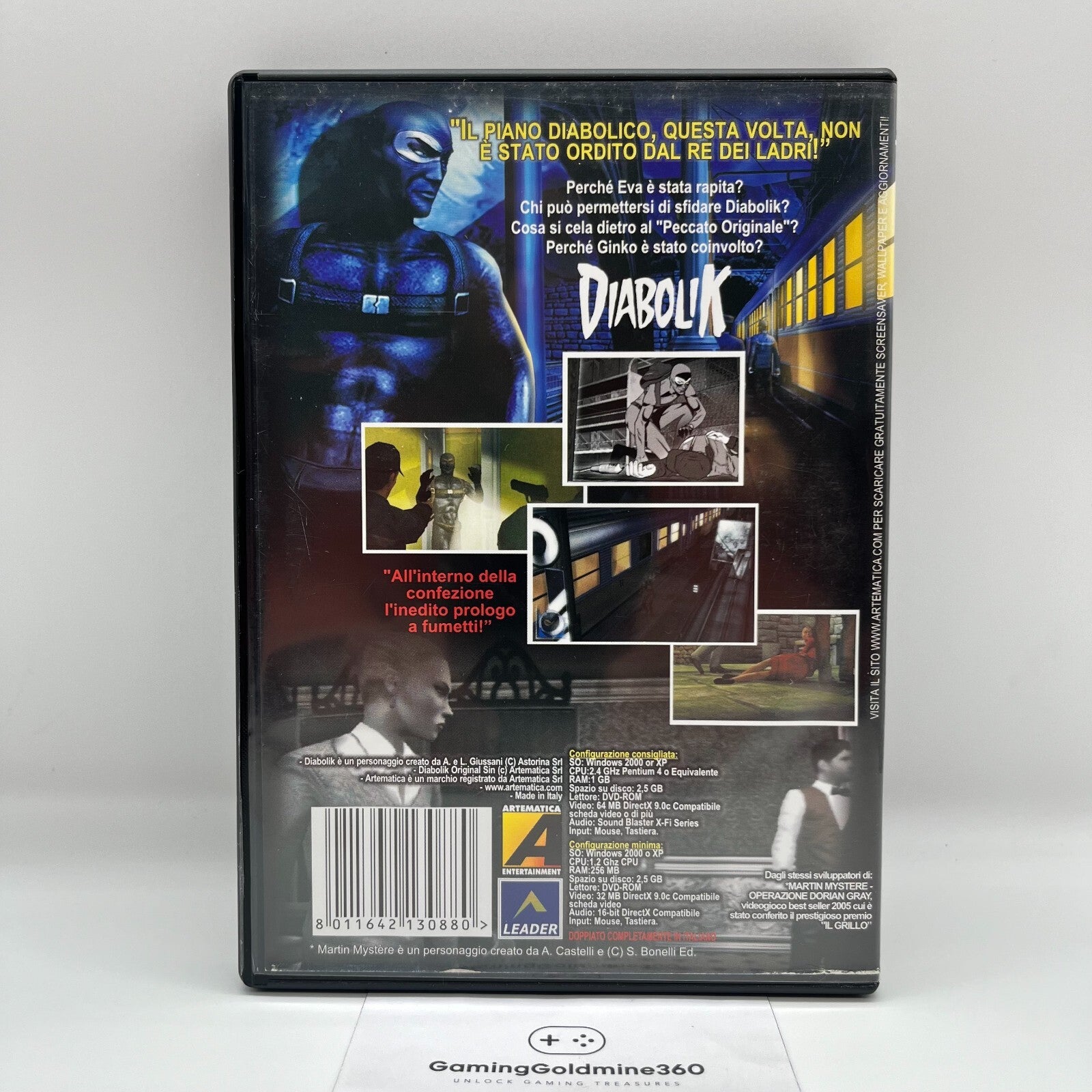 DIABOLIK The Original Sin PC DVD-Rom Gioco Completo con Manuale OTTIME CONDIZION
