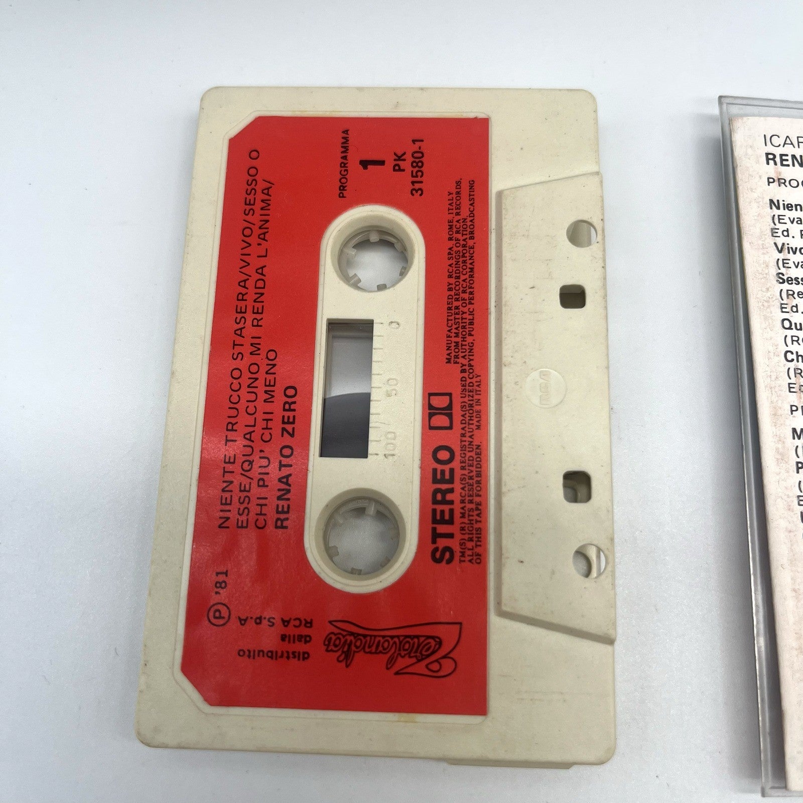 Renato Zero Icaro Musicassetta Doppia MC Zerolandia RCA 1981 Italiana Testata