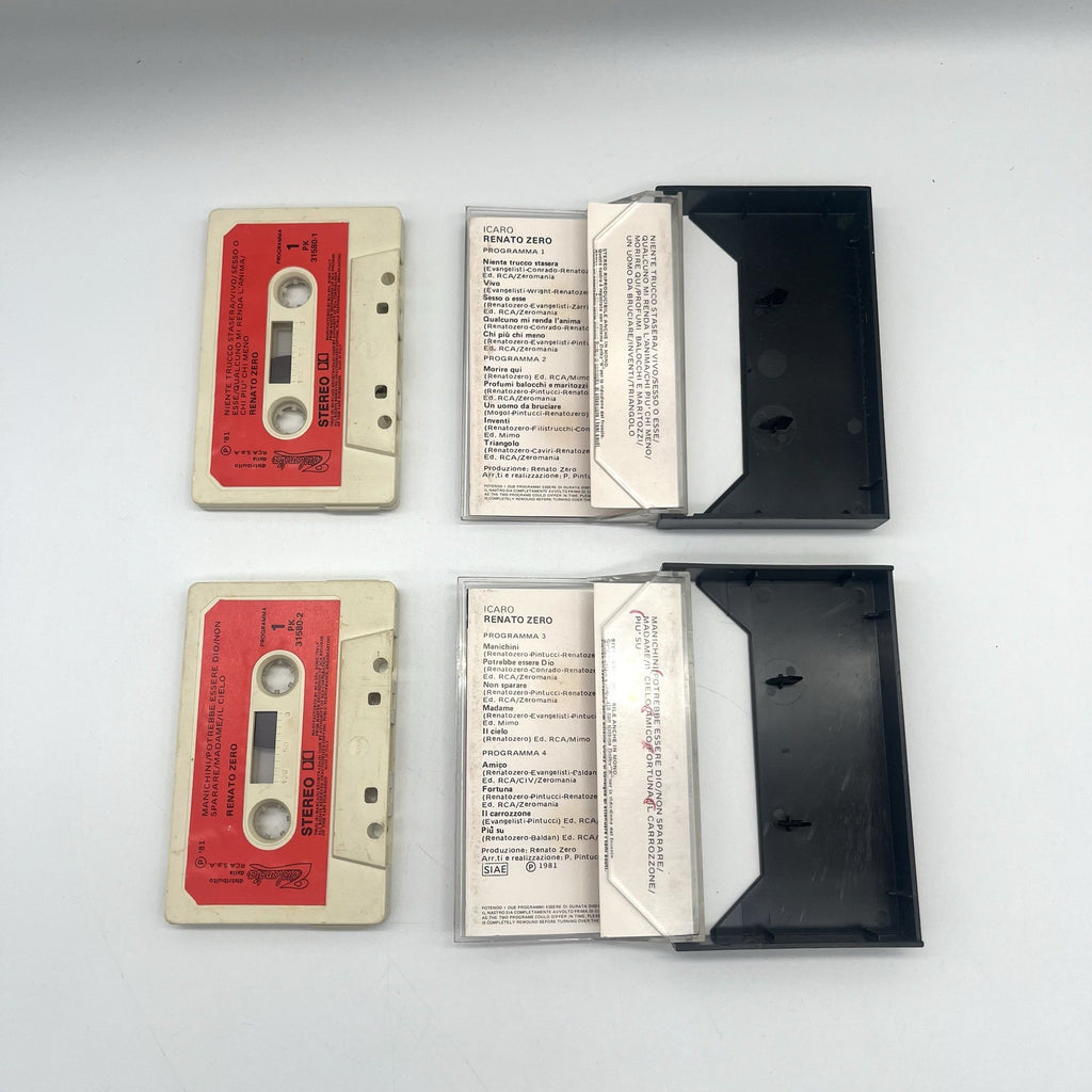 Renato Zero Icaro Musicassetta Doppia MC Zerolandia RCA 1981 Italiana Testata