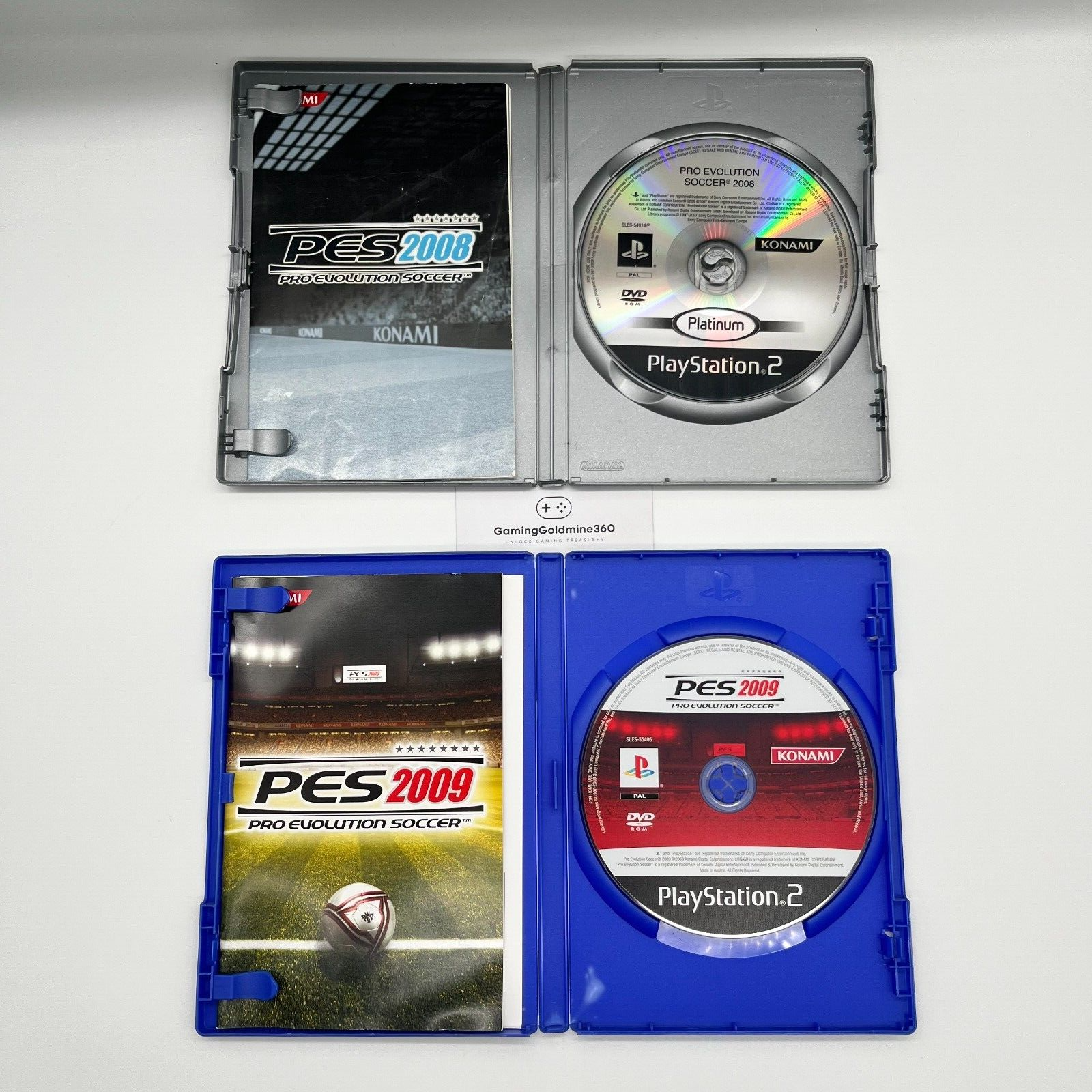 PES 2008 + PES 2009 PS2 Italiano Completo con Manuale Sony PlayStation 2 Konami