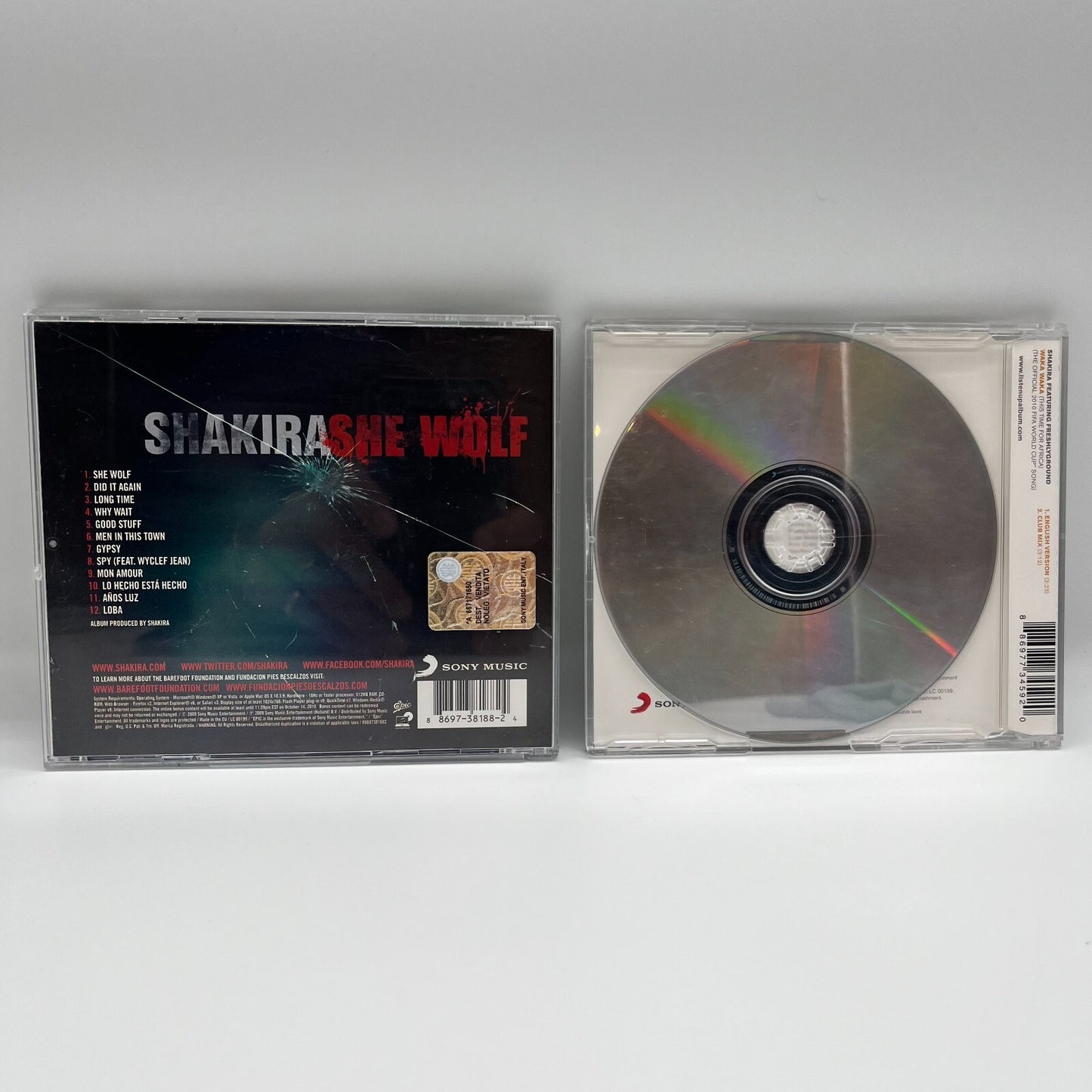 SHAKIRA - She Wolf + Waka Waka ALBUM Sony Music