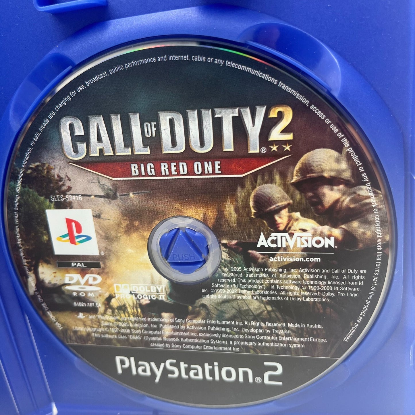 Call of Duty 2 II Big Red One PS2 Italiano Completo Manuale Sony PlayStation 2