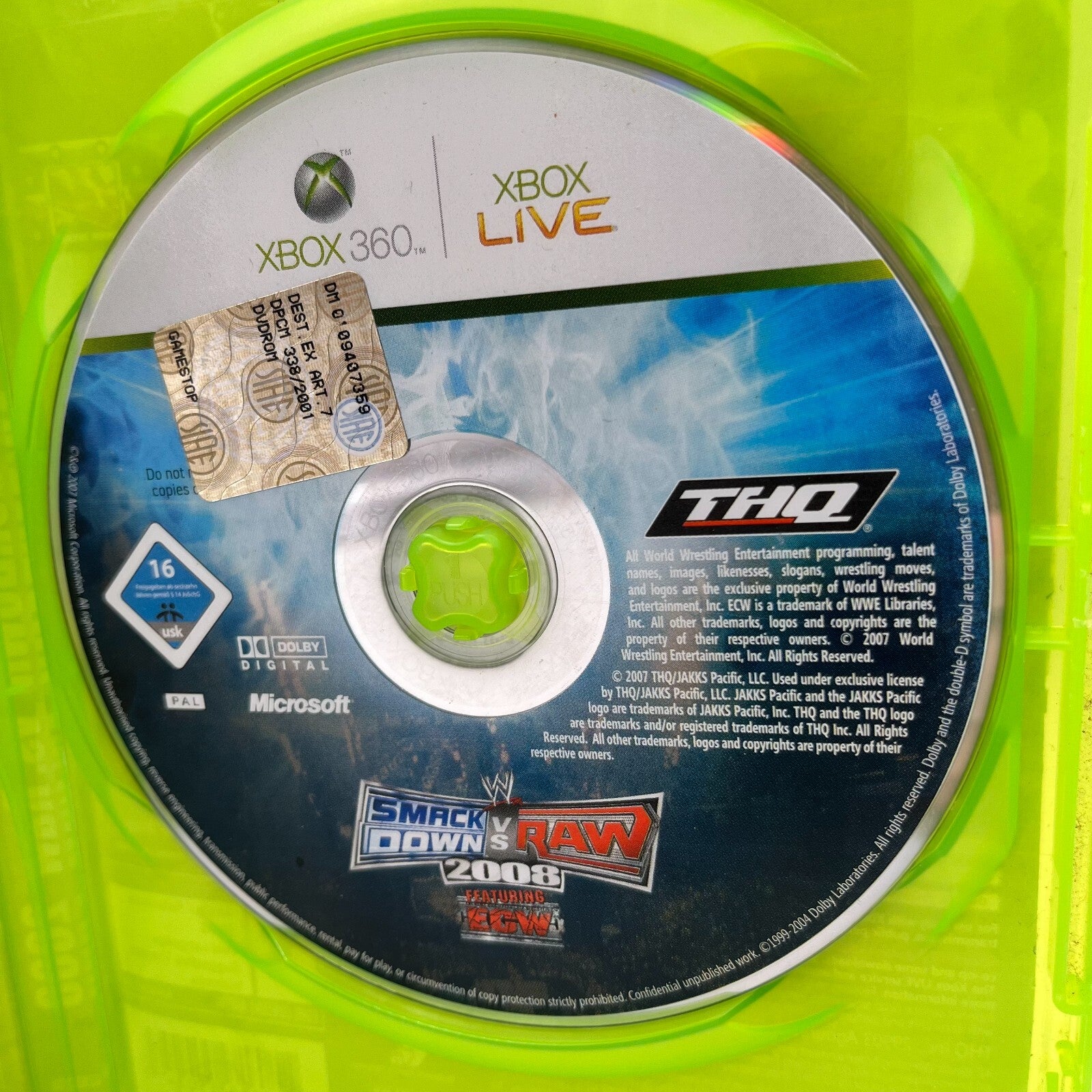 WWE Smackdown vs Raw 2007 + 2008 (cover reprint) Xbox 360 Italiano Completi PAL