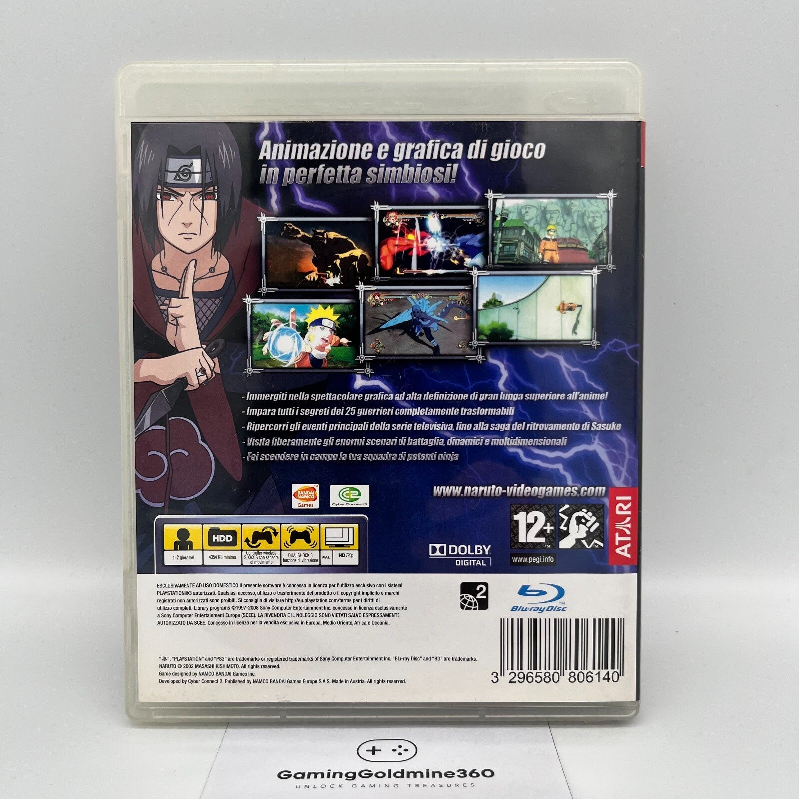 NARUTO Ultimate Ninja Storm PS3 Italiano Completo PAL Bandai Sony PlayStation 3