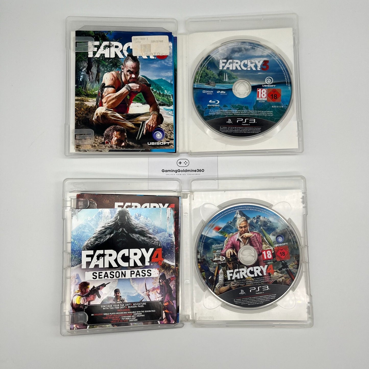 FarCry 3 + 4 PS3 Italiano Completo PAL Ubisoft Sony PlayStation 3 Far Cry OTTIMO