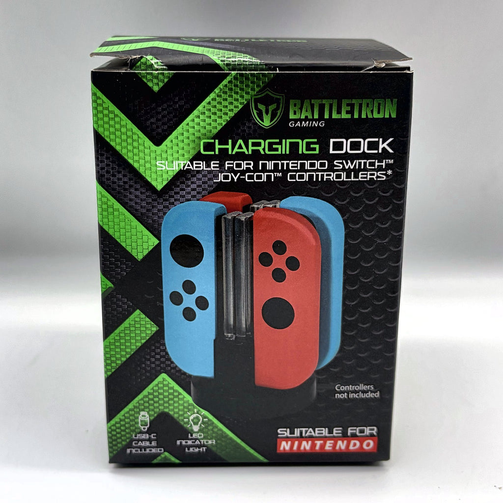Caricatore Battletron Dock Ricarica Joy-Con Nintendo Switch USB-C LED Nuovo