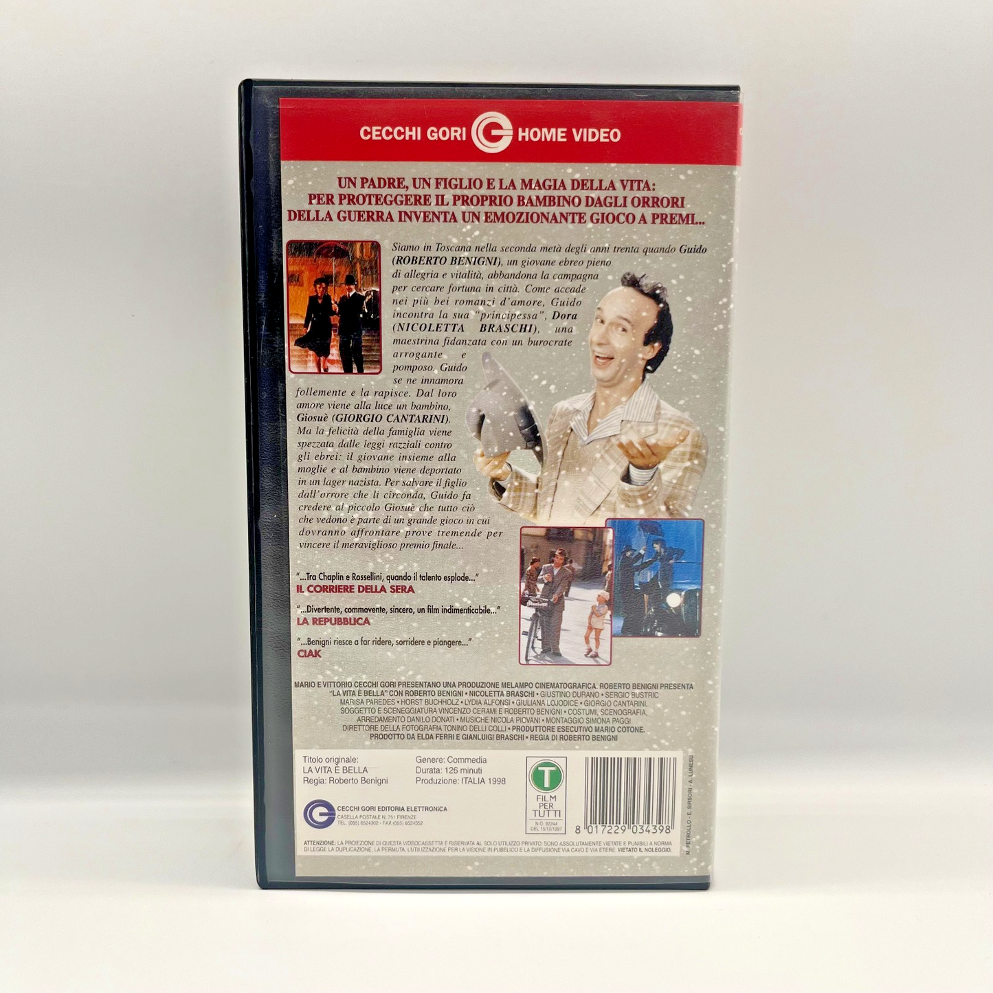 VHS La Vita è Bella 🎬 Roberto Benigni 1997 Ita Cecchi Gori Home Video