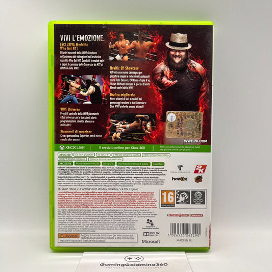 WWE 2K15 Xbox 360 Italiano Completo Manuale PAL 2K Microsoft Wrestling OTTIMO