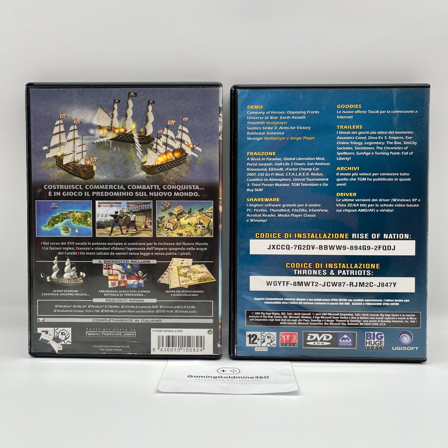 Port Royale 2: Impero e Pirati + Rise of Nations PC ITALIANO FX Ubisoft Completi