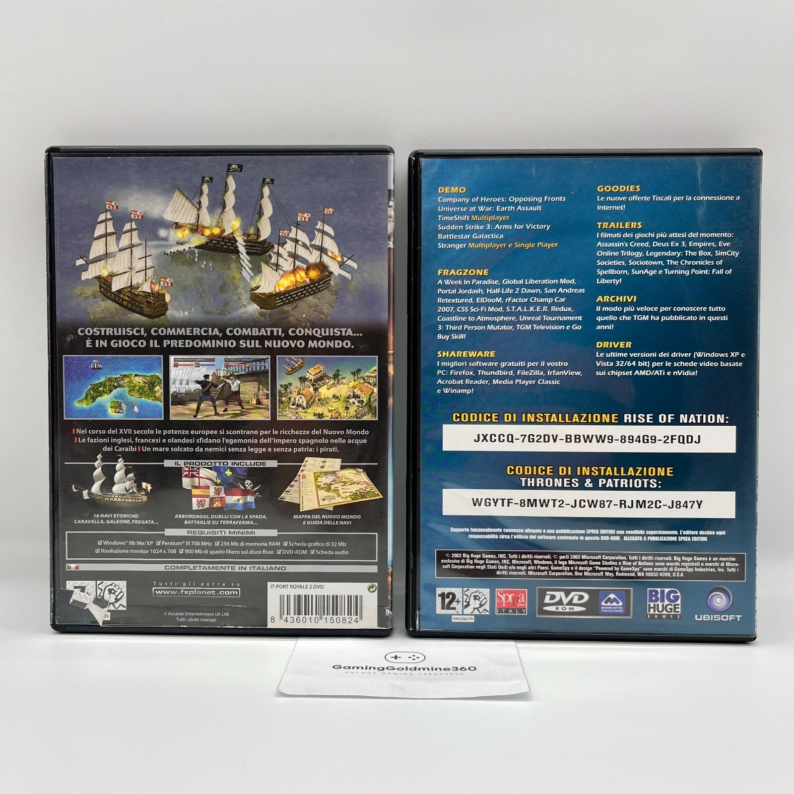 Port Royale 2: Impero e Pirati + Rise of Nations PC ITALIANO FX Ubisoft Completi