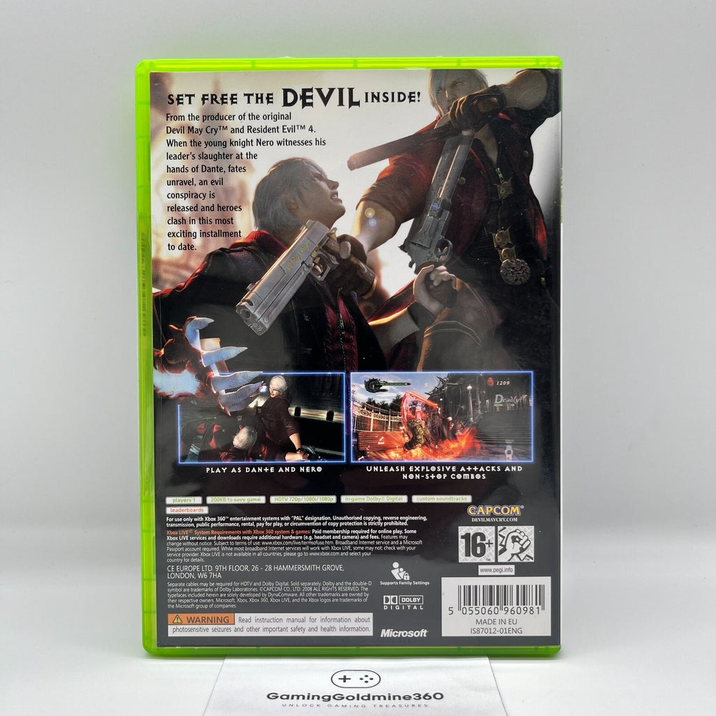 Devil May Cry 4 Xbox 360 Italiano Completo con Manuale PAL Capcom Microsoft