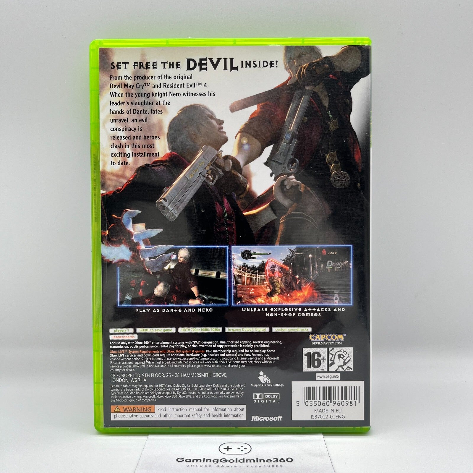 Devil May Cry 4 Xbox 360 Italiano Completo con Manuale PAL Capcom Microsoft