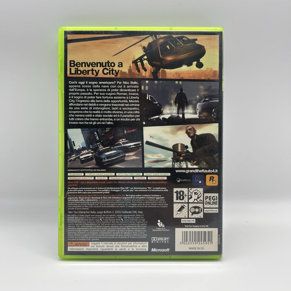 GTA 4 Grand Theft Auto IV Xbox 360 PAL ITA Completo Guida Liberty City Rockstar