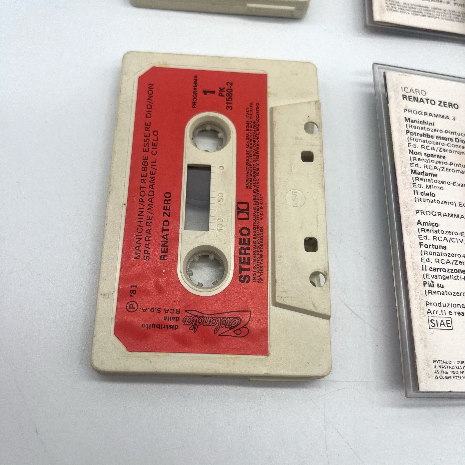 Renato Zero Icaro Musicassetta Doppia MC Zerolandia RCA 1981 Italiana Testata