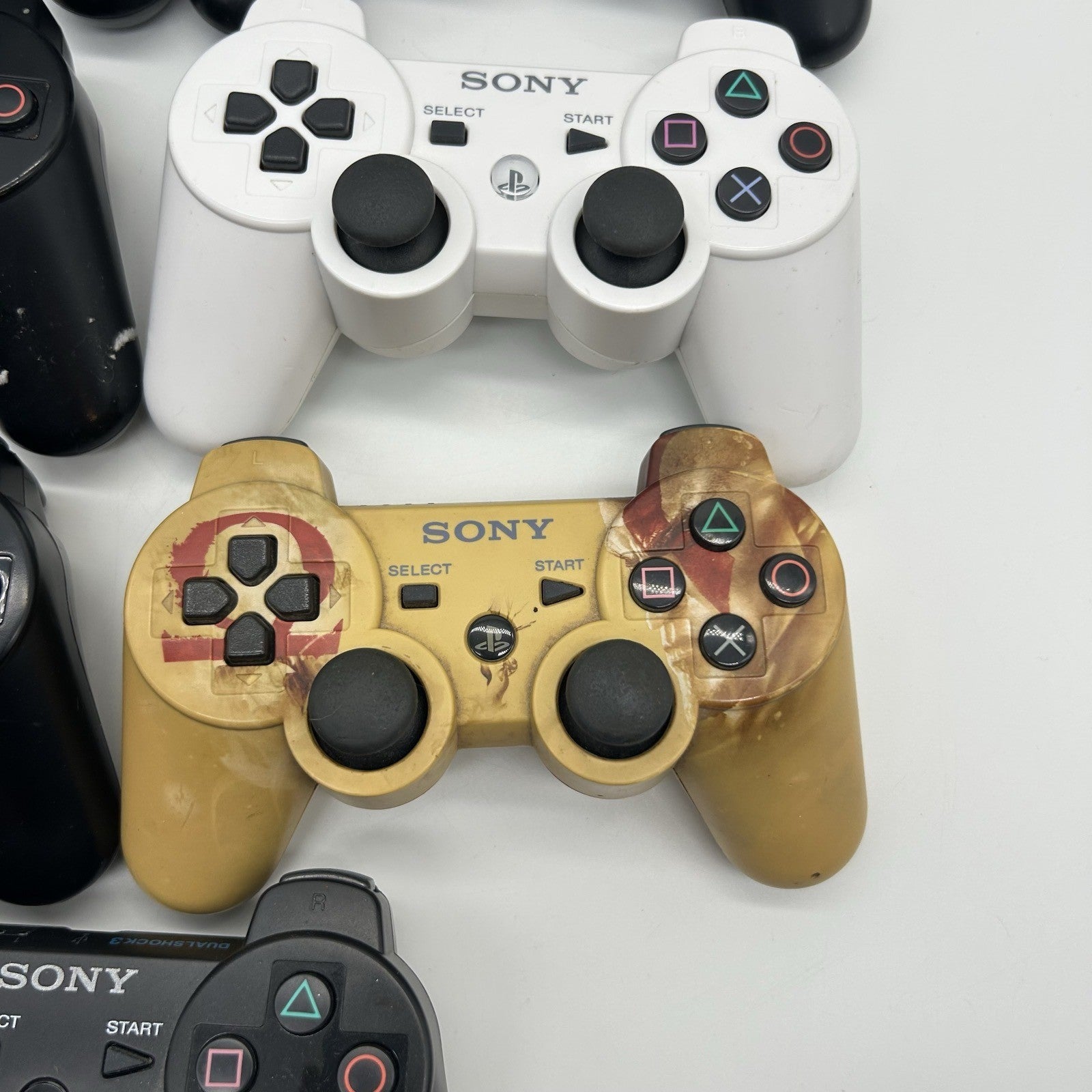 Lotto 9 Controller PS3 Sony DualShock 3 Sixaxis PER RICAMBI Non Funzionanti