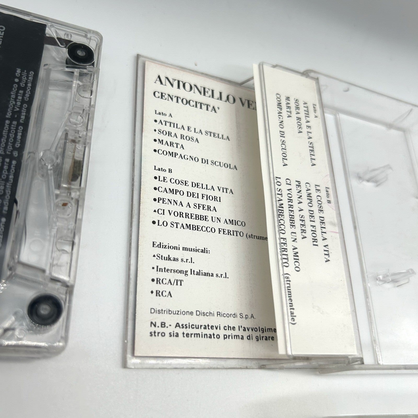 Antonello Venditti Lotto 3 Musicassette MC Centocitta Circo Massimo San Siro