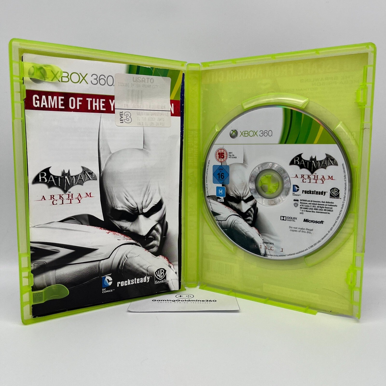 BATMAN Arkham City Game of the Year Edition Xbox 360 Completo con Manuale PAL