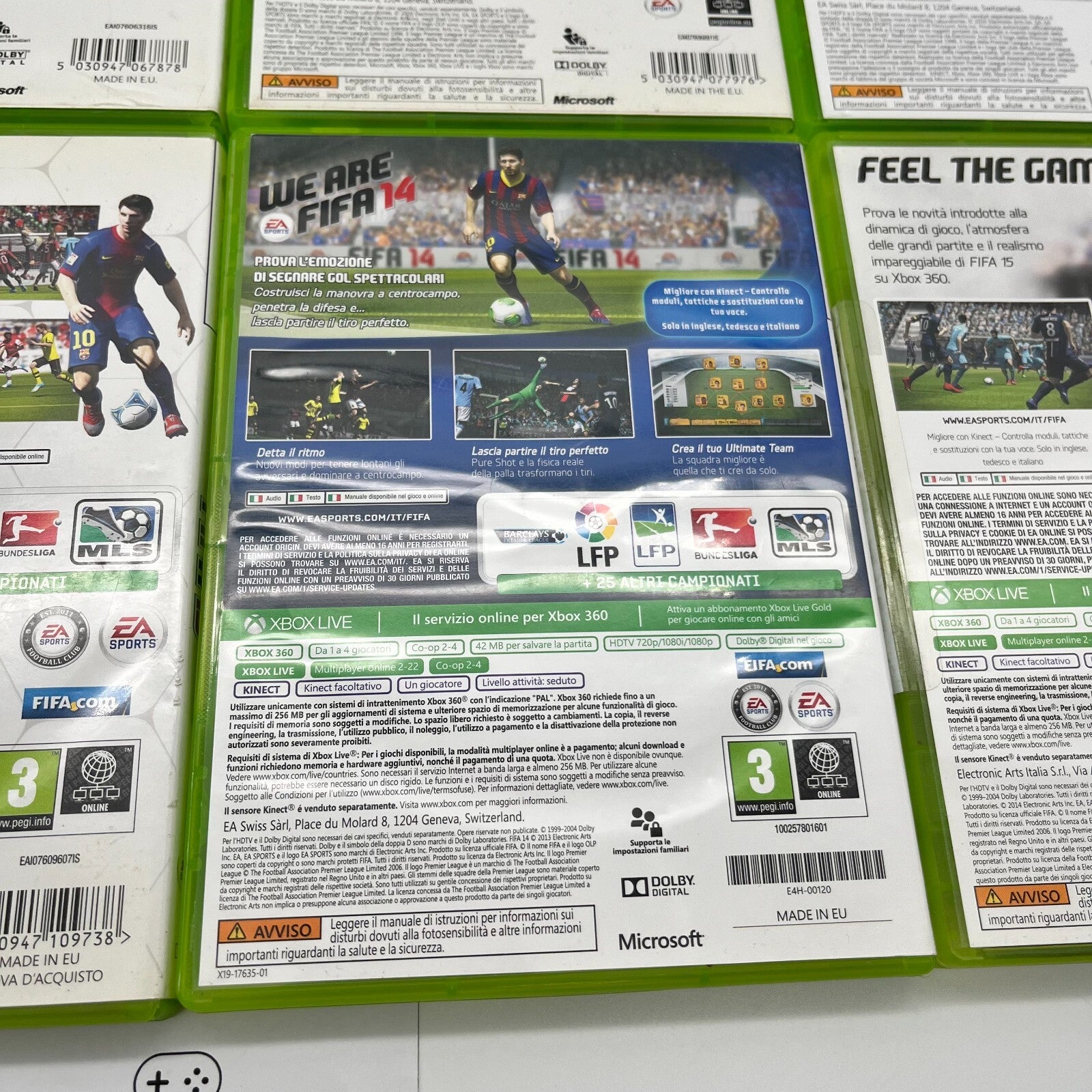 FIFA 08+09+10+11+12+13+14+15 Xbox 360 Collection Bundle 8 GIOCHI PAL OTTIMI