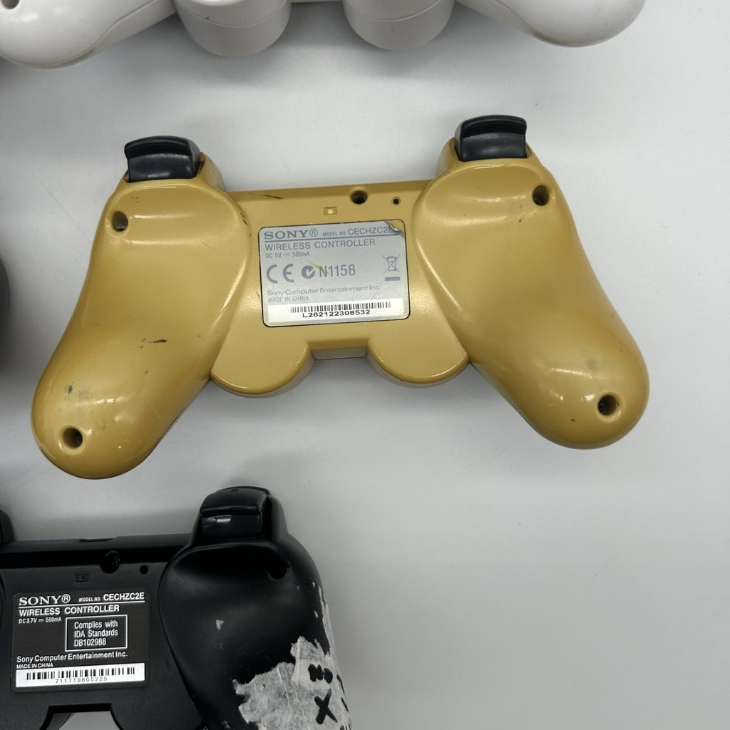 Lotto 9 Controller PS3 Sony DualShock 3 Sixaxis PER RICAMBI Non Funzionanti